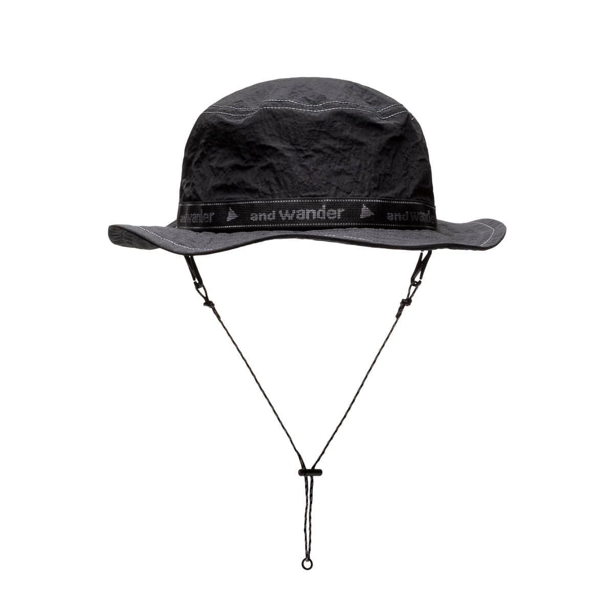 and wander Headwear BLACK / O/S JQ TAPE HAT