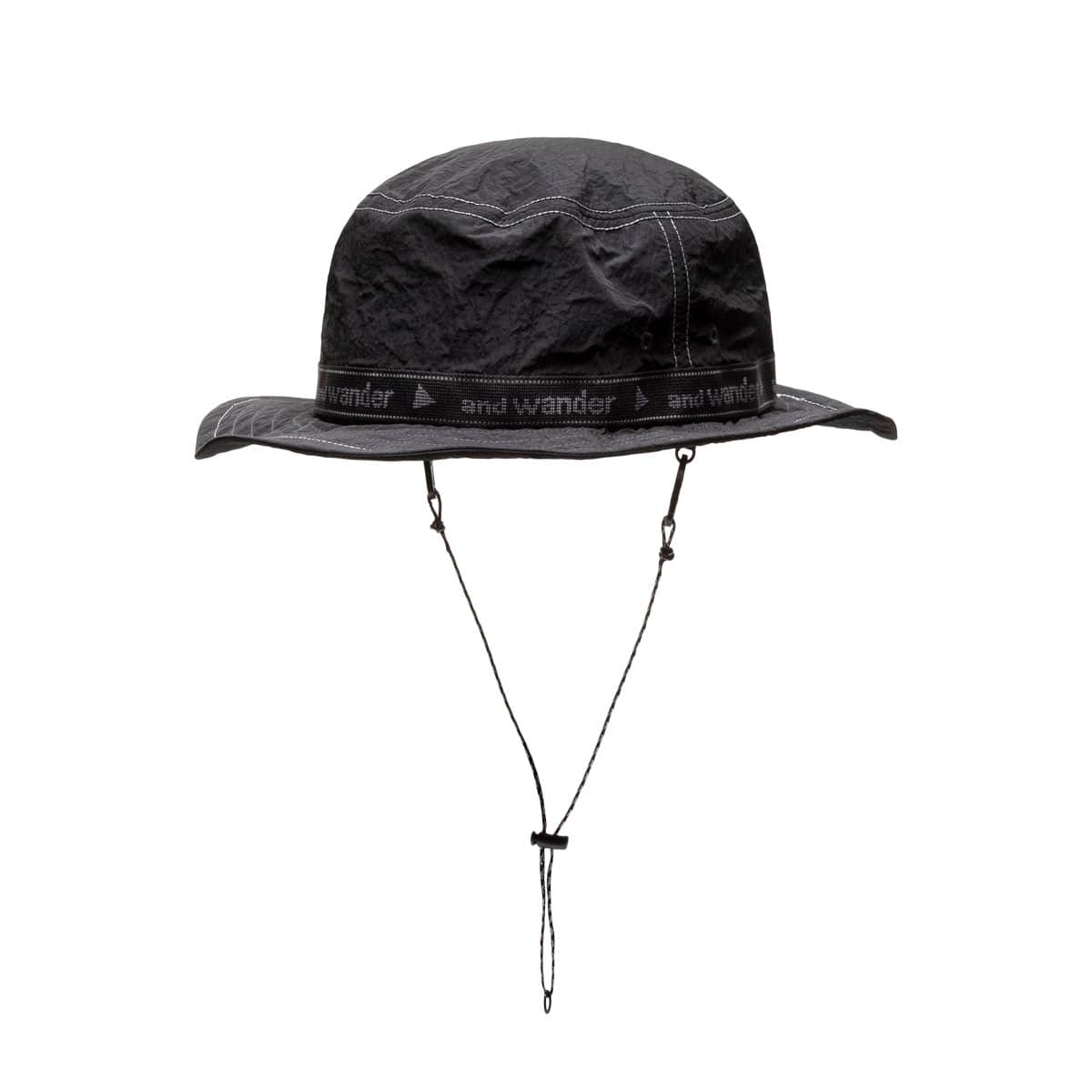 and wander Headwear BLACK / O/S JQ TAPE HAT