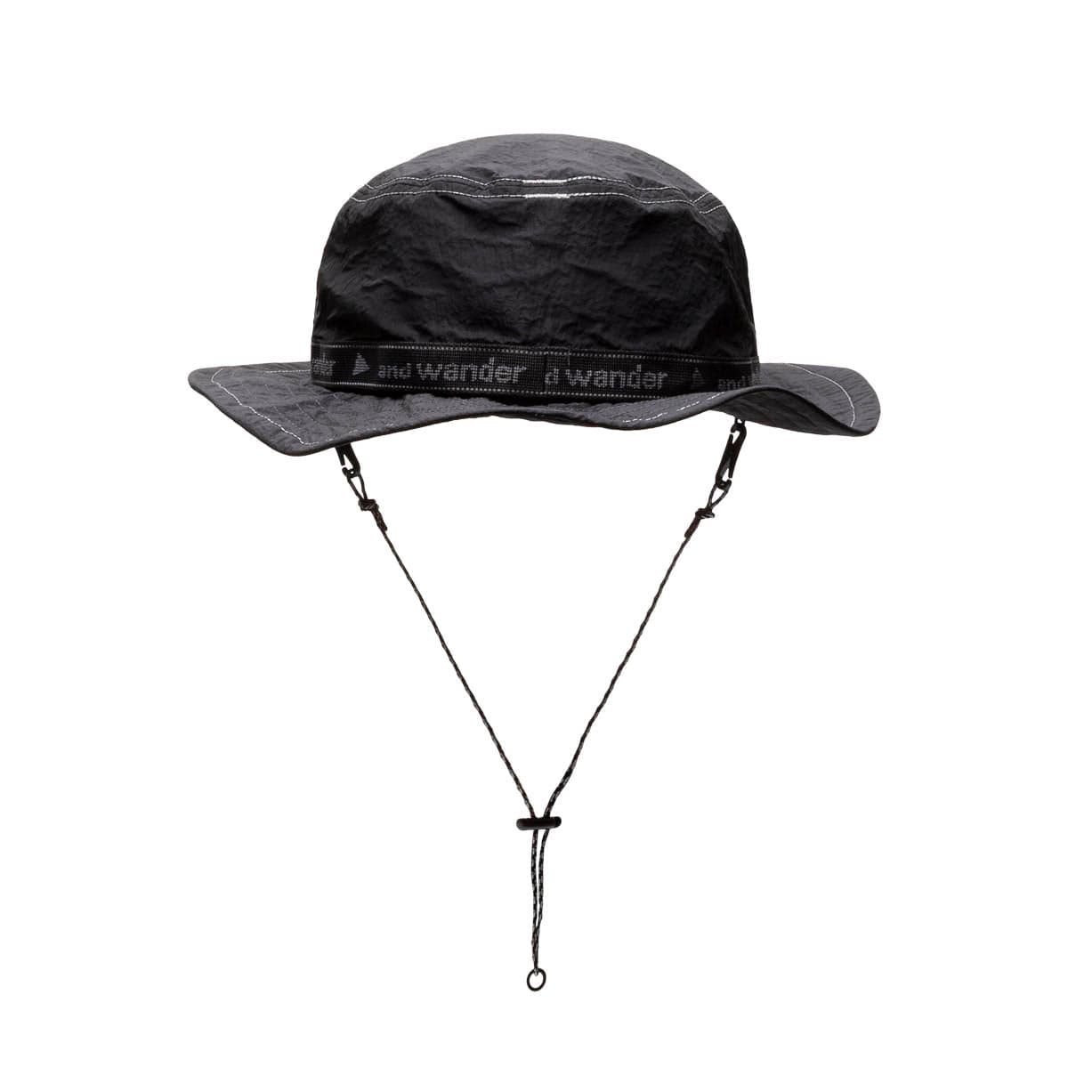 and wander Headwear BLACK / O/S JQ TAPE HAT