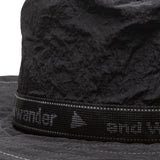 and wander Headwear BLACK / O/S JQ TAPE HAT