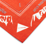 and wander Odds & Ends RED / O/S REFLECTIVE WORDS BANDANA