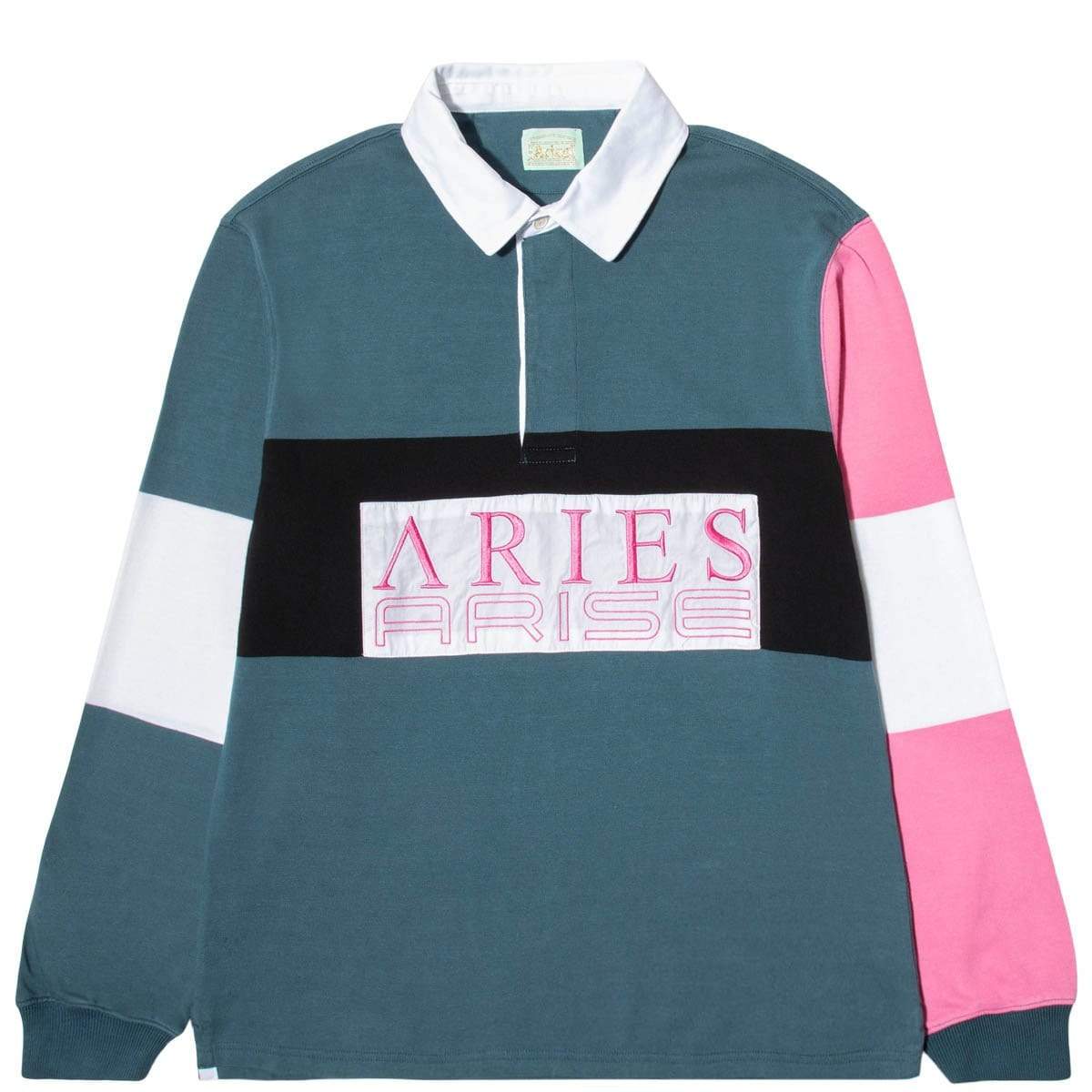 Aries Shirts COLOUR-BLOCKED RUGBY SHIRT