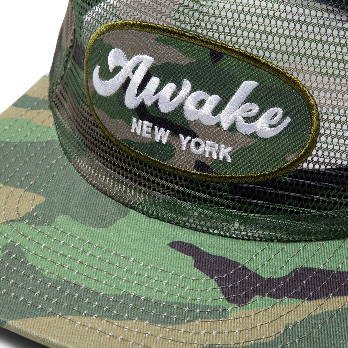 Awake NY Headwear CAMO / O/S LOGO PATCH MESH TRUCKER HAT