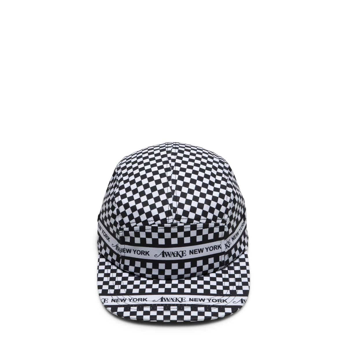 CHECKERED LOGO 5 PANEL CAP Black