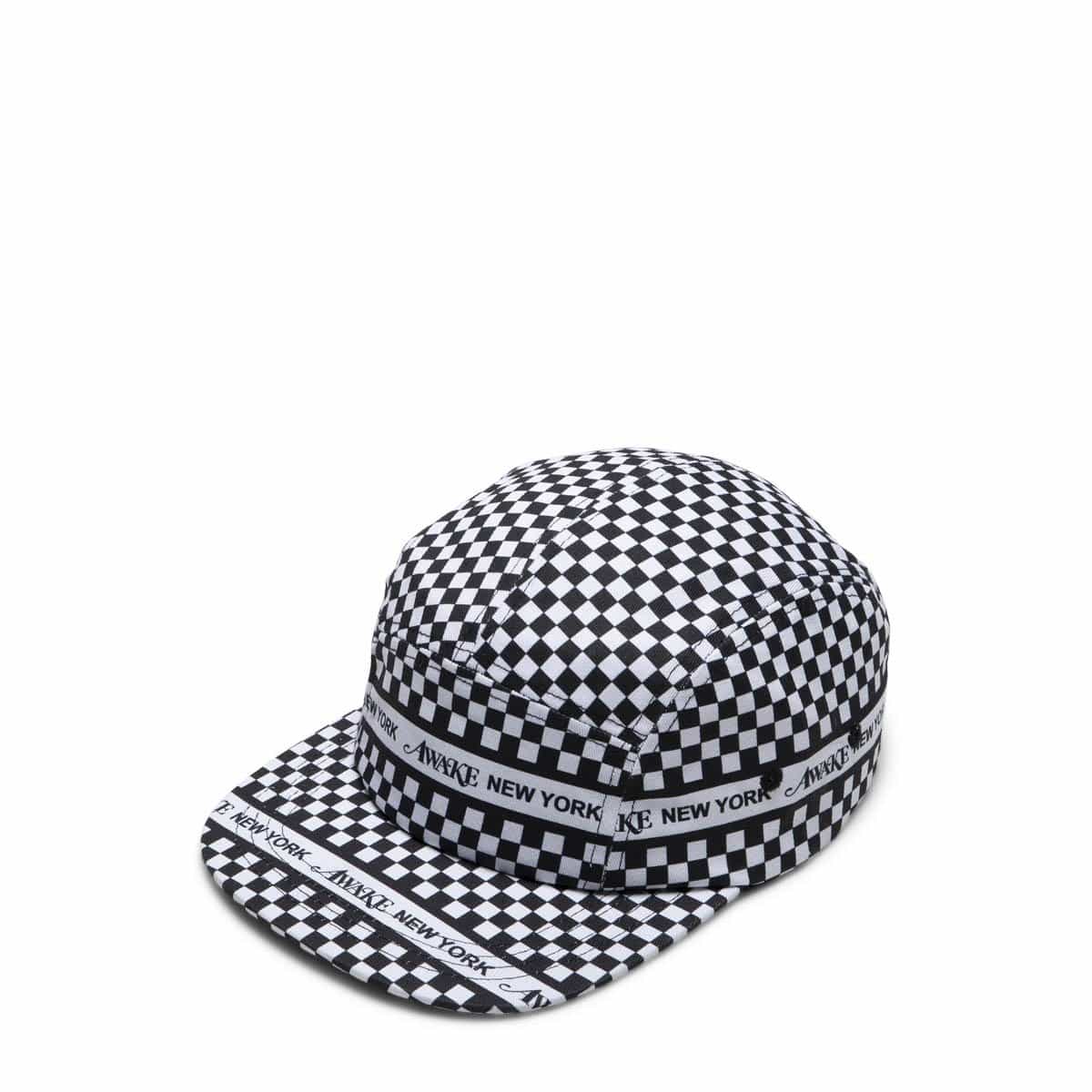 CHECKERED LOGO 5 PANEL CAP Black