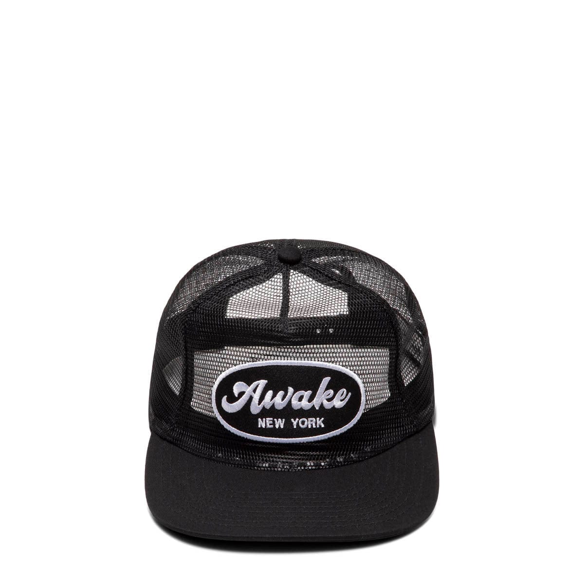 Awake NY Headwear BLACK / O/S LOGO PATCH MESH TRUCKER HAT