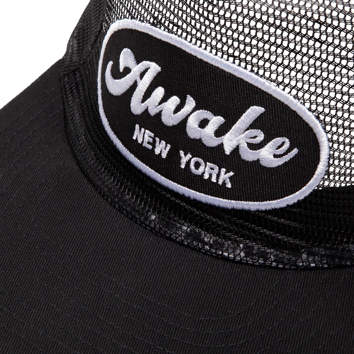 Awake NY Headwear BLACK / O/S LOGO PATCH MESH TRUCKER HAT