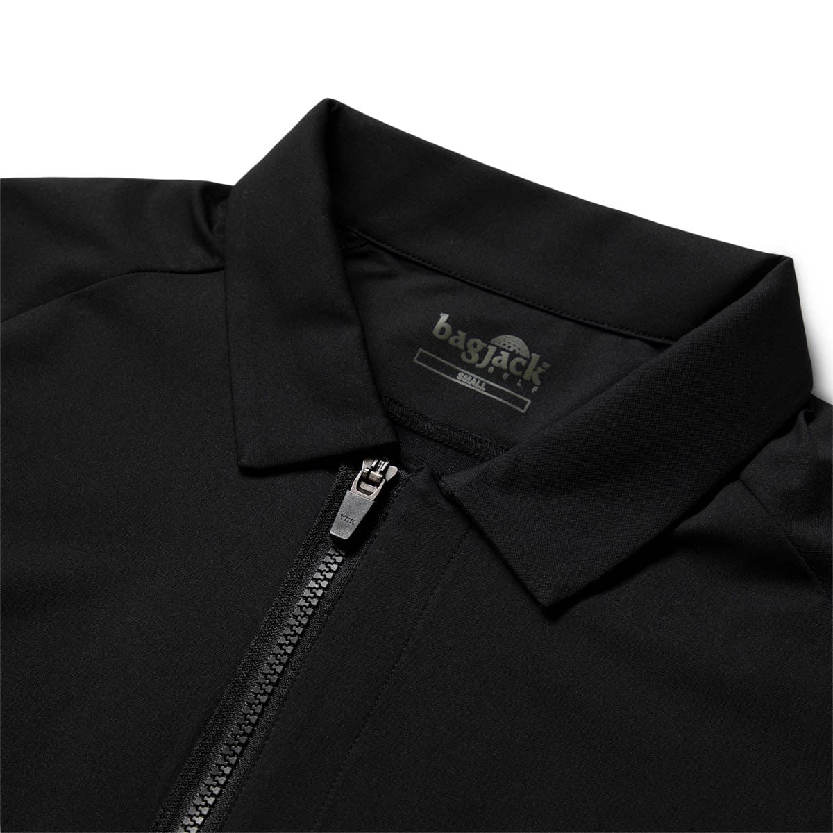 S/S VIS ZIP POLO Black | Bodega