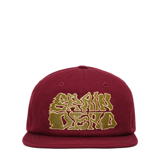 Brain Dead Accessories - HATS - Misc Hat MAROON / O/S PREHISTORIC TWILL SIX PANEL HAT