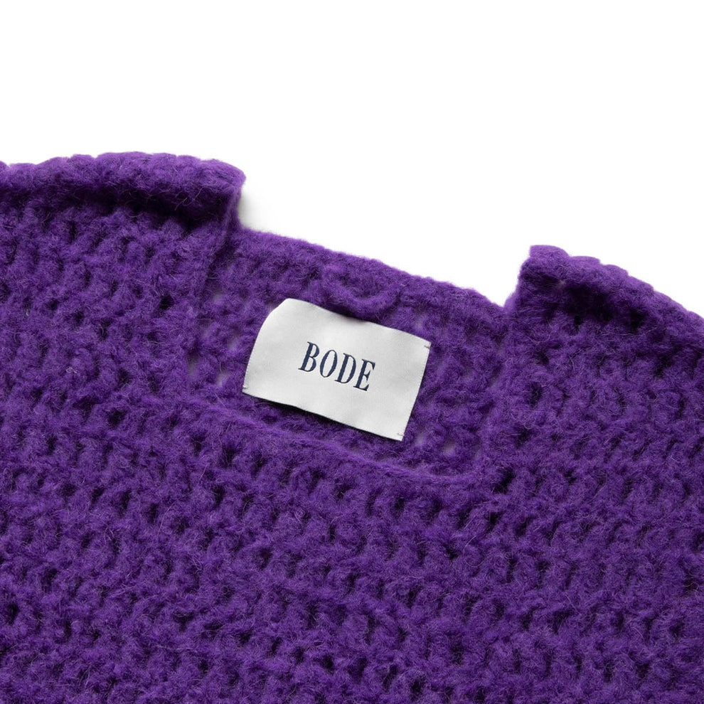 CROCHET VEST PURPLE Bodega