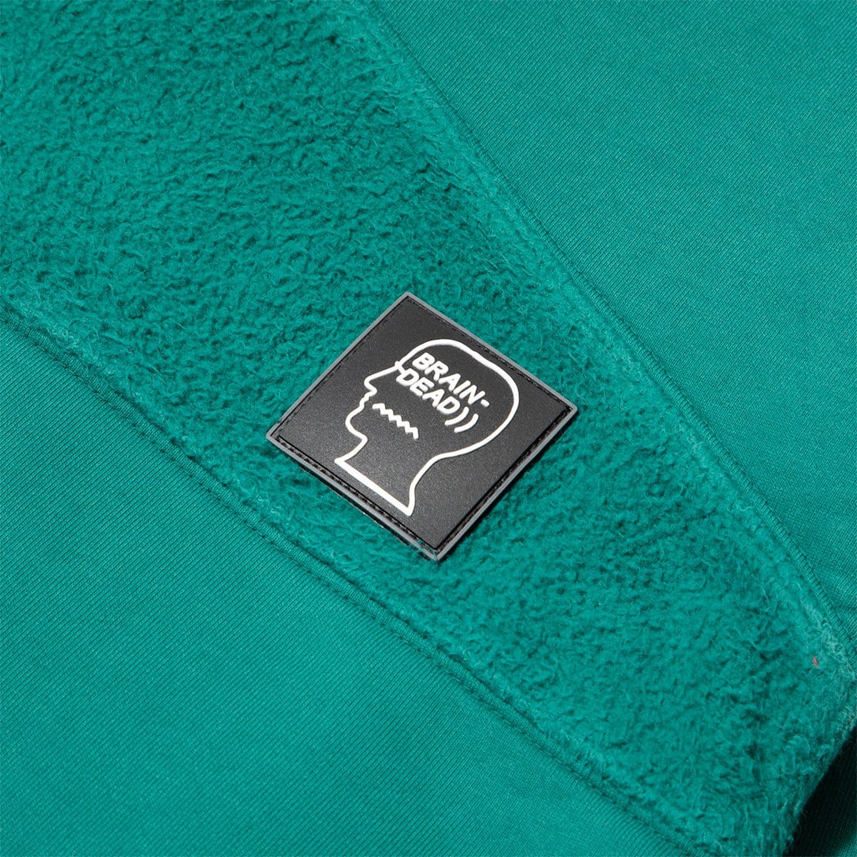 Brain Dead Hoodies & Sweatshirts LOGO HEAD ASYMMETRICAL PANELED HOODED SWEATSHIRT