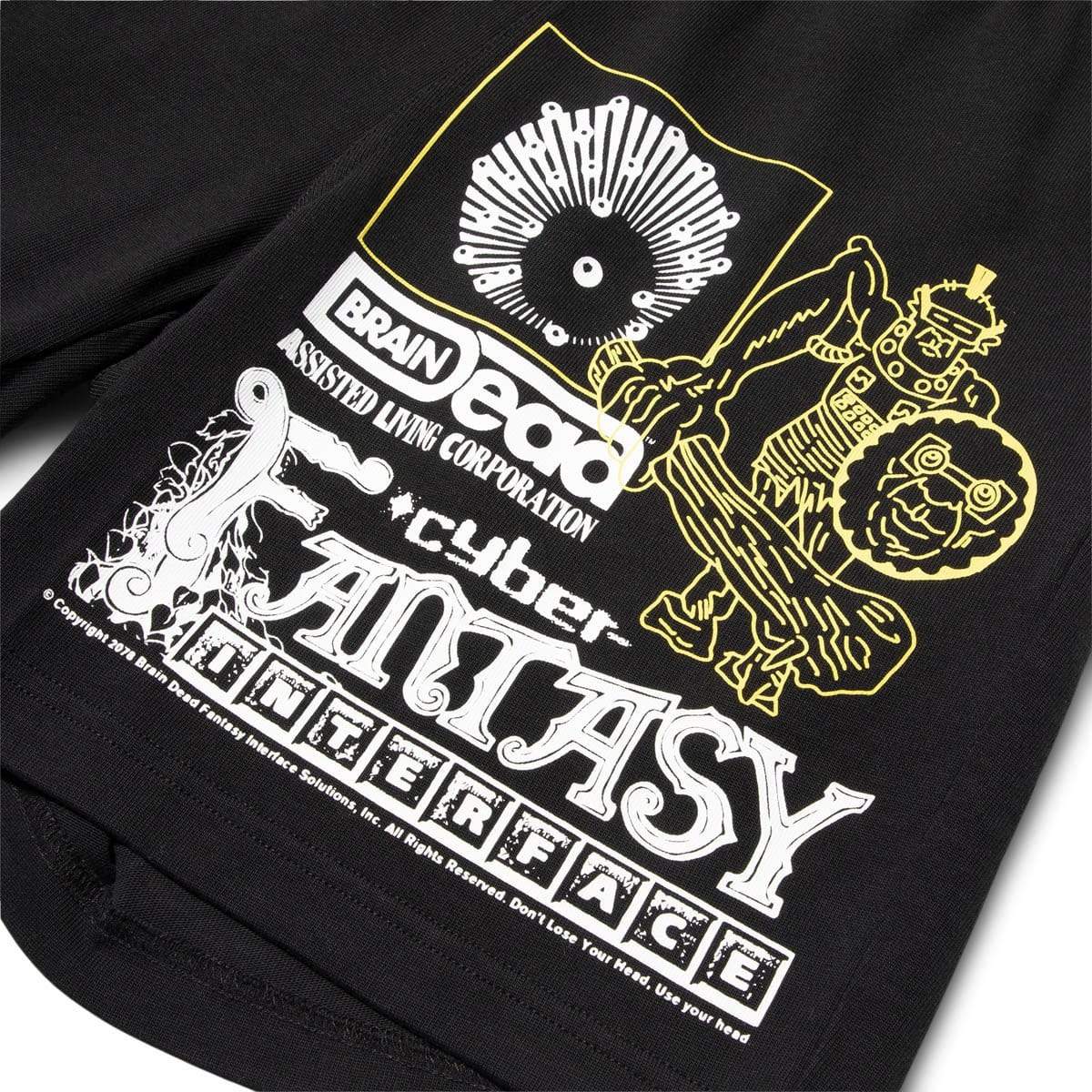 Brain Dead Bottoms CYBER FANTASY HEAVYWEIGHT JERSEY SHORT