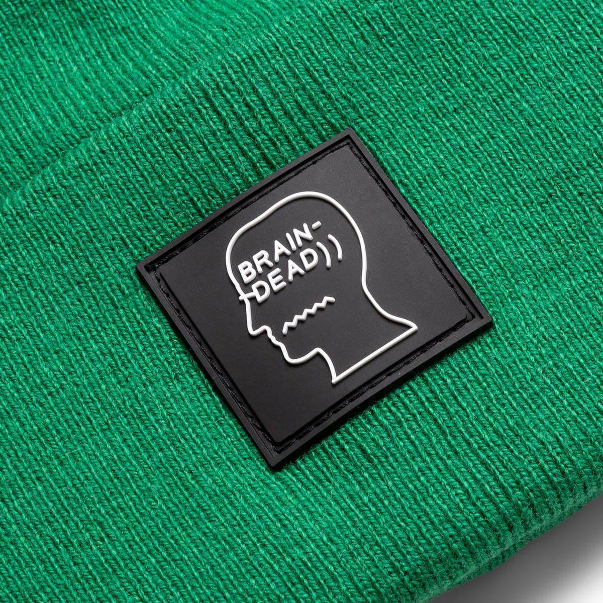 Brain Dead Headwear KELLY GREEN / O/S LOGO HEAD WOOL BEANIE