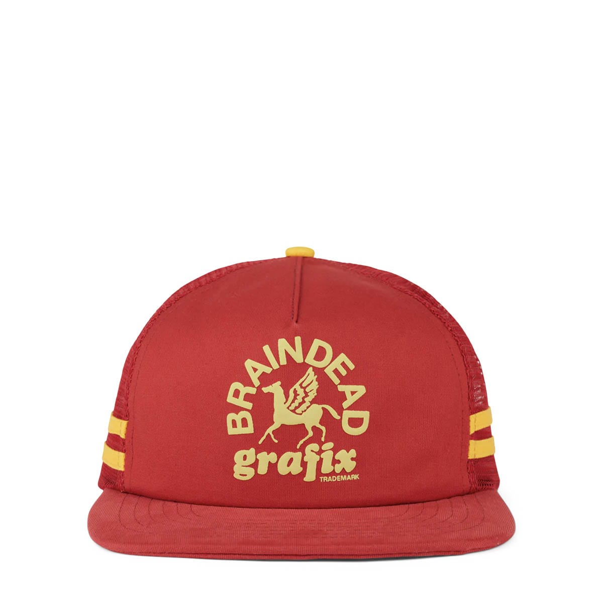 Brain Dead Headwear RED / O/S GRAFIX 5 PANEL TRUCKER CAP