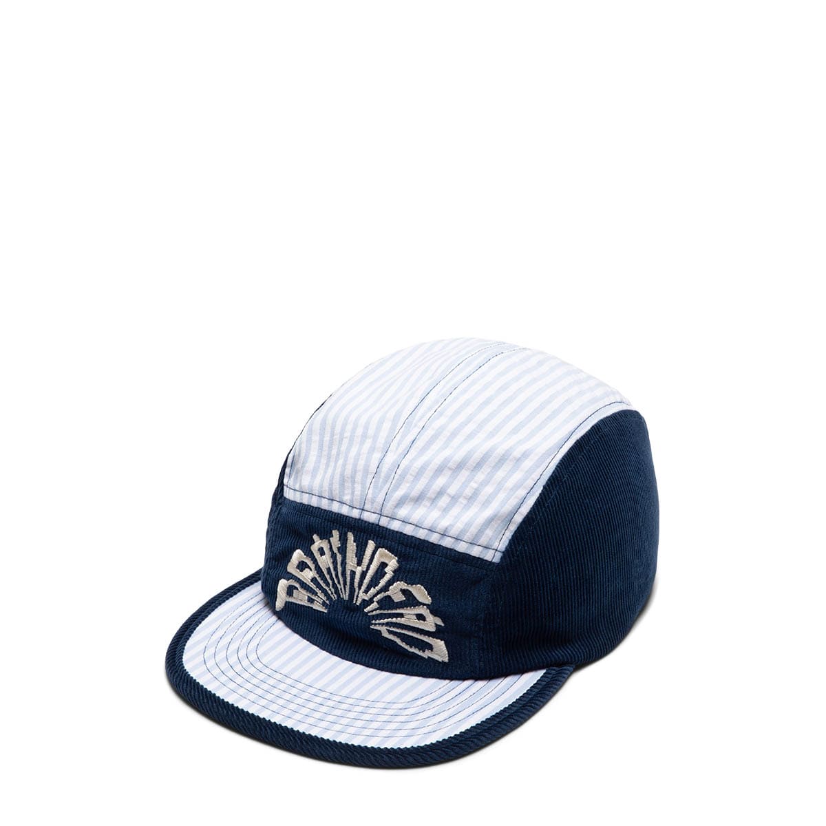 Brain Dead Headwear NAVY/MULTI / O/S MARITIME SEERSUCKER 5 PANEL CAMP HAT