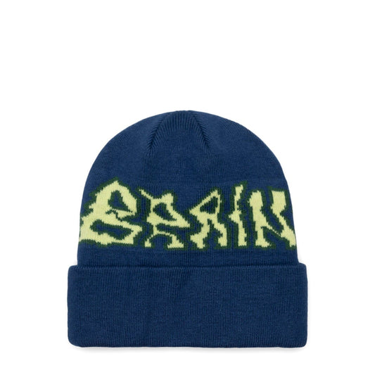 Brain Dead Headwear NAVY / O/S PREHISTORIC LOGO WOOL BEANIE