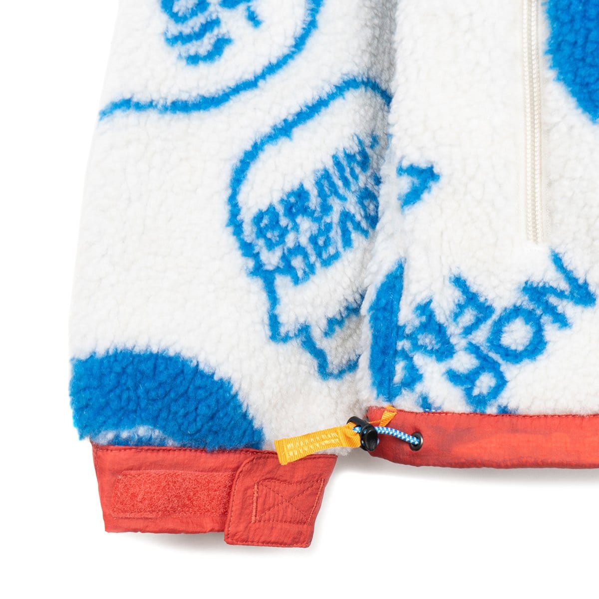 The north face x brain dead extreme pile full zip fleece white cheap