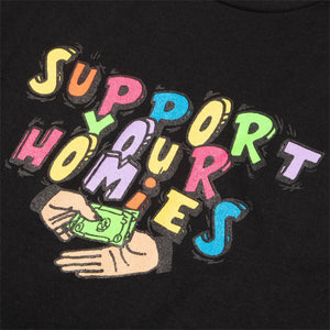 Bricks & Wood T-Shirts BLACK SUPPORT YOUR HOMIES TEE