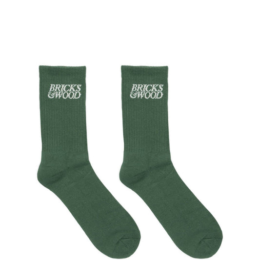 Bricks & Wood Socks GREEN / O/S x New Balance BW LOGO SOCKS