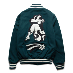 Boston Green White 25 Varsity Jacket