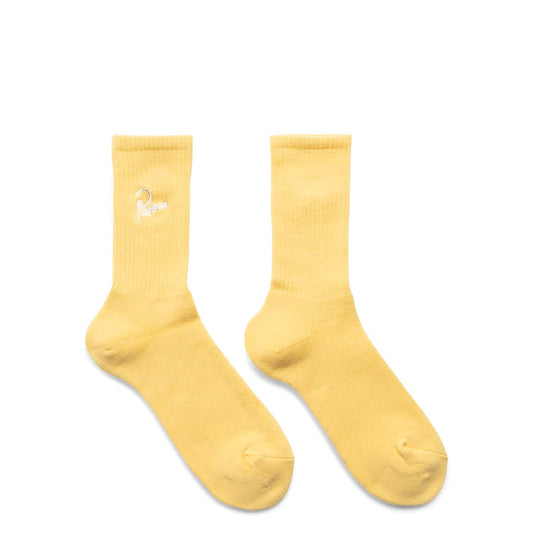 By Parra Socks PALE YELLOW / O/S LOGO CREW SOCKS