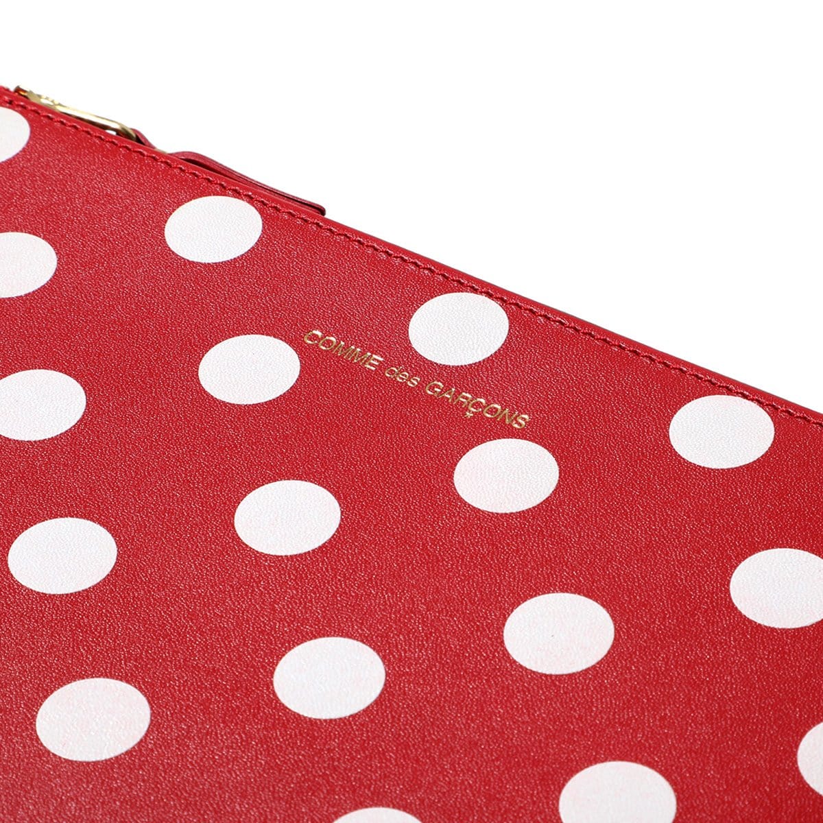 Comme Des Garçons Wallet Bags & Accessories RED / O/S DOTS PRINTED LEATHER LINE