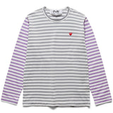 Comme des Garçons Play T-Shirts BI-COLOUR STRIPED MEN'S T-SHIRT