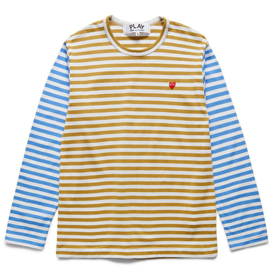 Comme des Garçons Play T-Shirts BI-COLOUR STRIPED MEN'S T-SHIRT