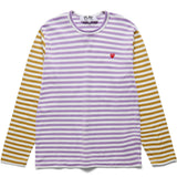 Comme des Garçons Play T-Shirts BI-COLOUR STRIPED MEN'S T-SHIRT