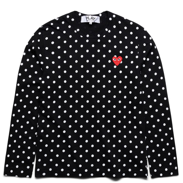 COMME DES GARCONS PLAY - Polka-dot logo-print cotton-jersey T