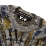 Comme des Garçons Homme Plus Knitwear MOHAIR TIE DYE PRINT CREW KNIT SWEATER