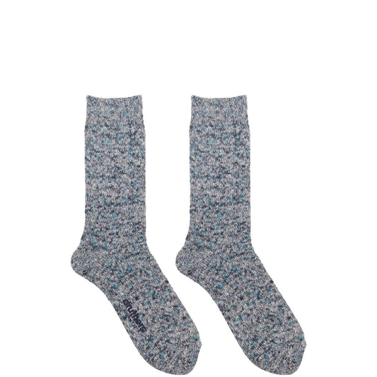 Druthers Socks BLUE / O/S RECYCLED COTTON MELANGE CREW SOCK