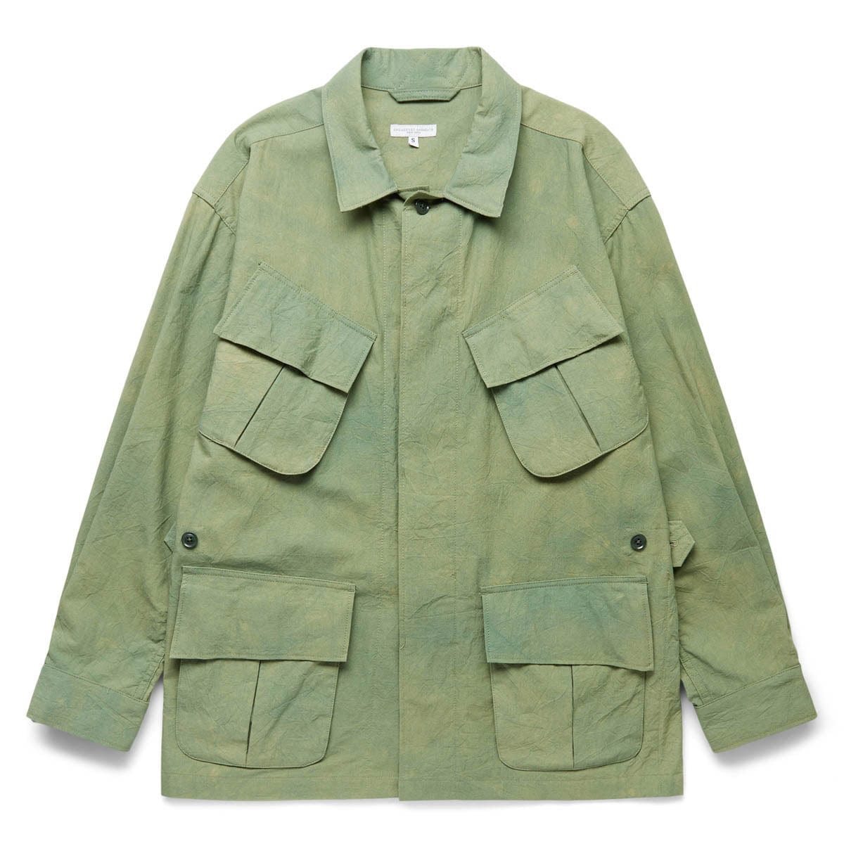 SAPIO tonal-stripe extra-long shirt | JUNGLE FATIGUE JACKET OLIVE