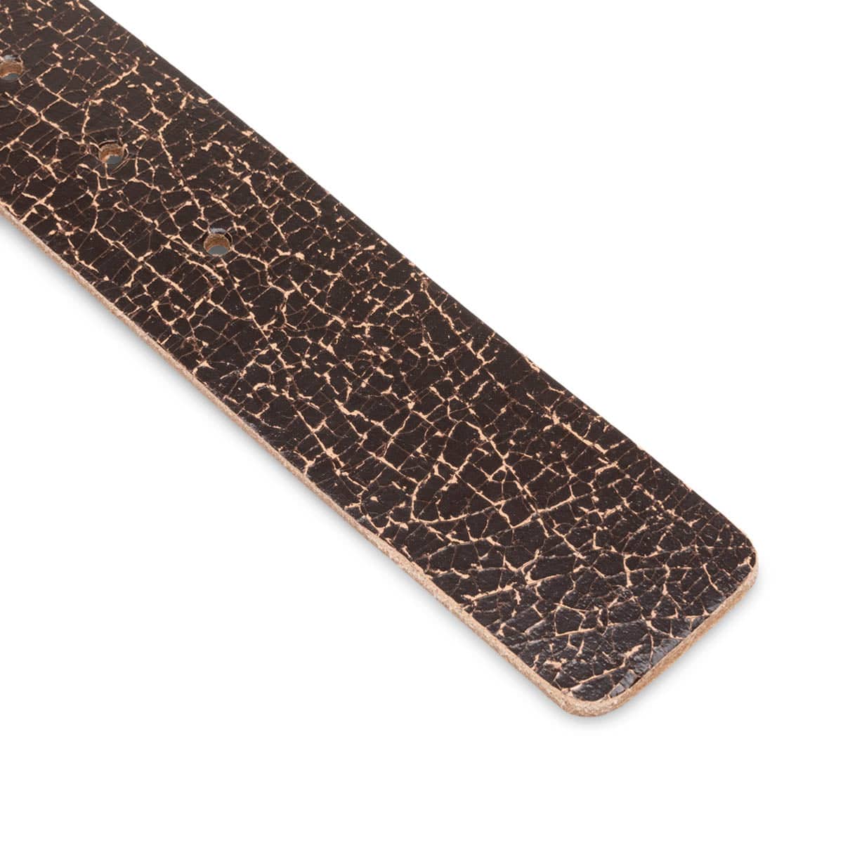 Monogram Cracked Leather Belt in Brown - ERL