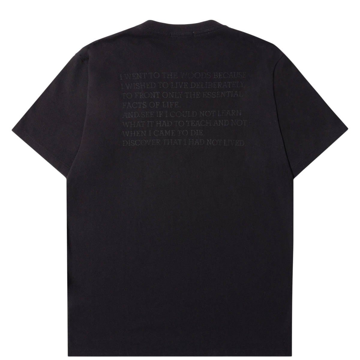 Engineered Garments T-Shirts PRINTED CROSS CREW NECK POCKET T-SHIRT