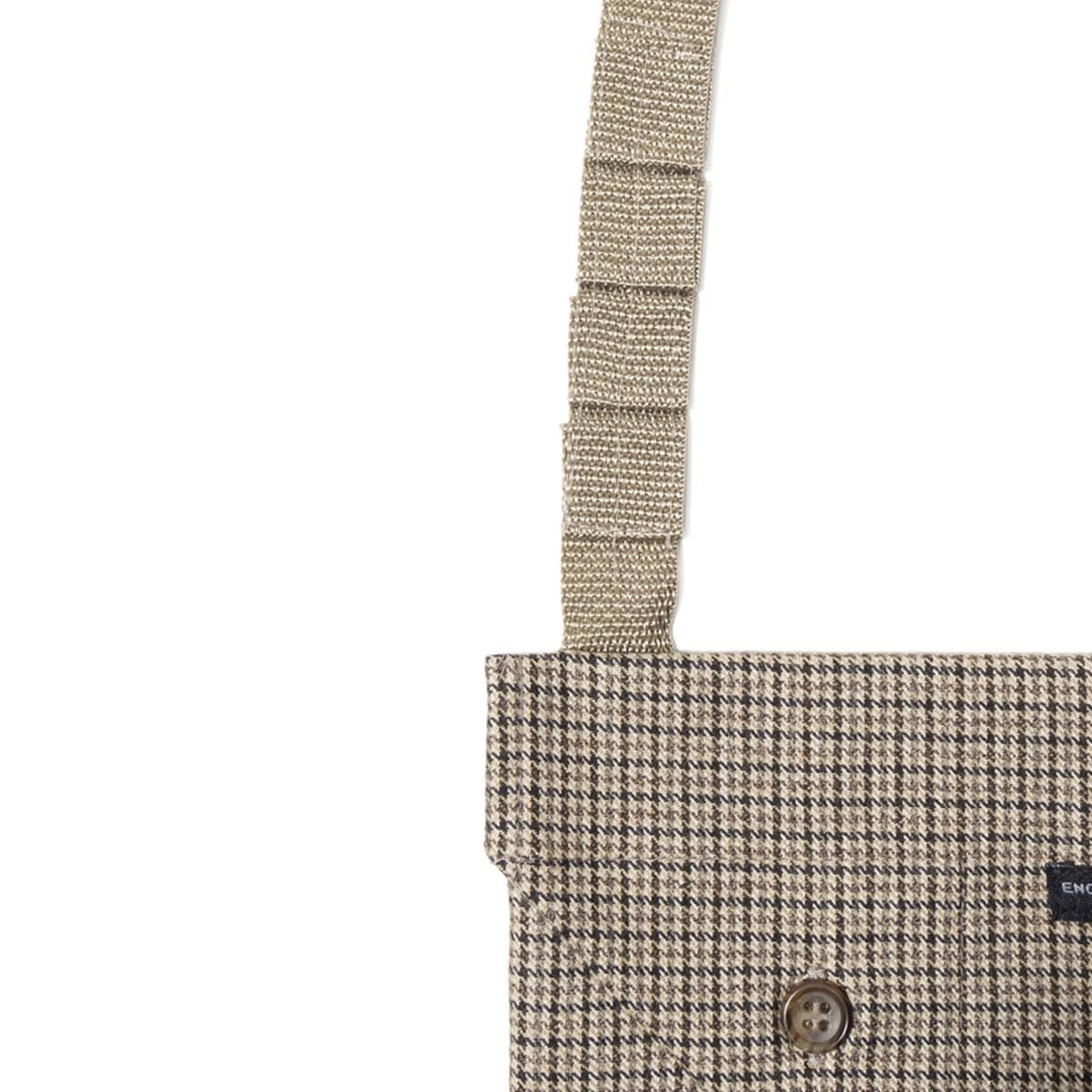 Engineered Garments Bags & Accessories BROWN WOOL POLY GUNCLUB CHECK / OS SHOULDER POUCH