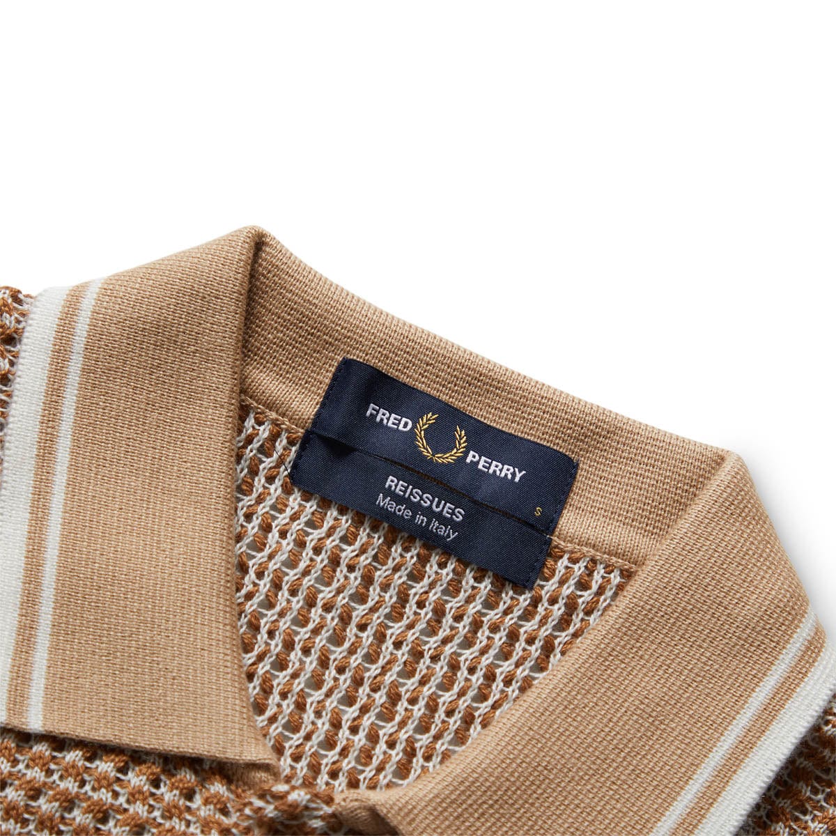 Fred Perry Shirts TWO COLOUR KNIT SHIRT