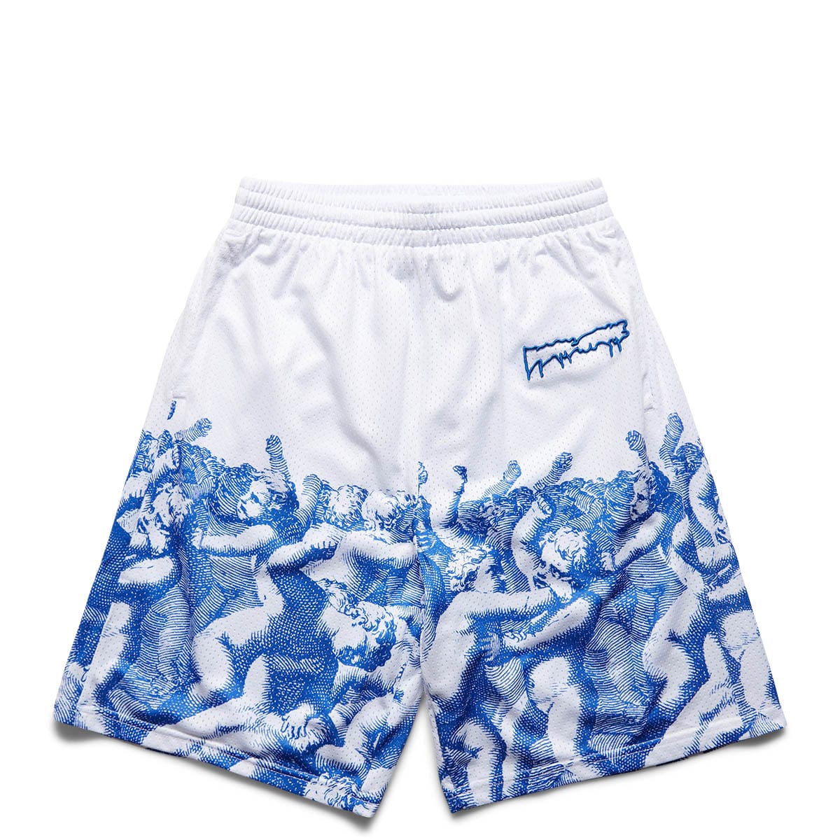 Unknown Mesh Shorts V Blue/White Design