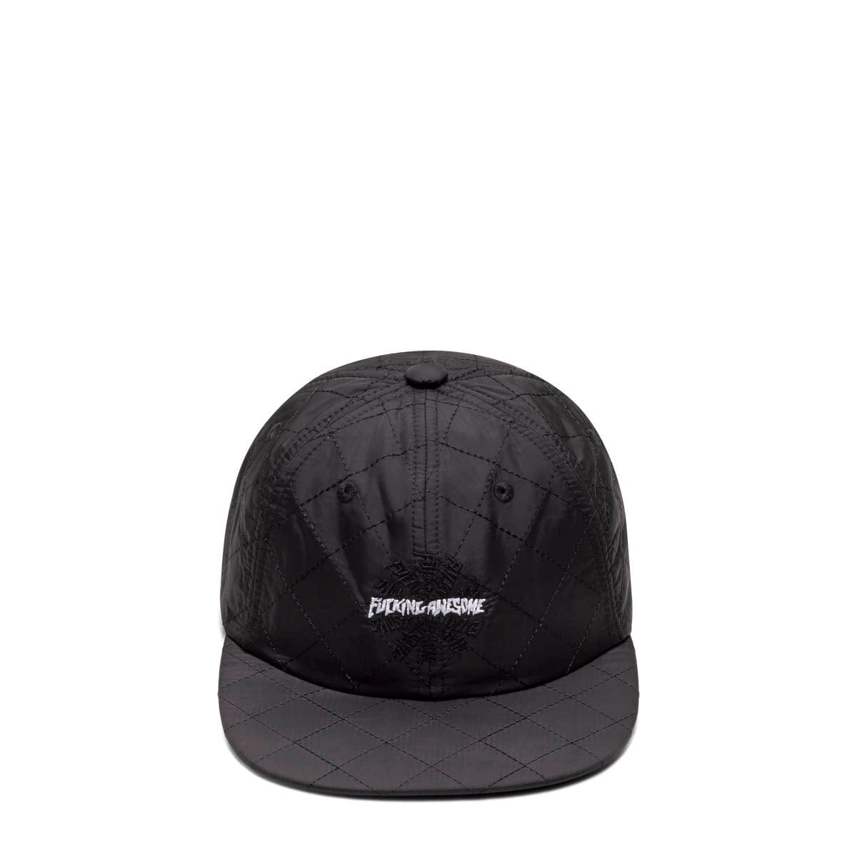 Fucking Awesome Headwear BLACK / O/S QUILTED SPIRAL 6 PANEL STRAPBACK