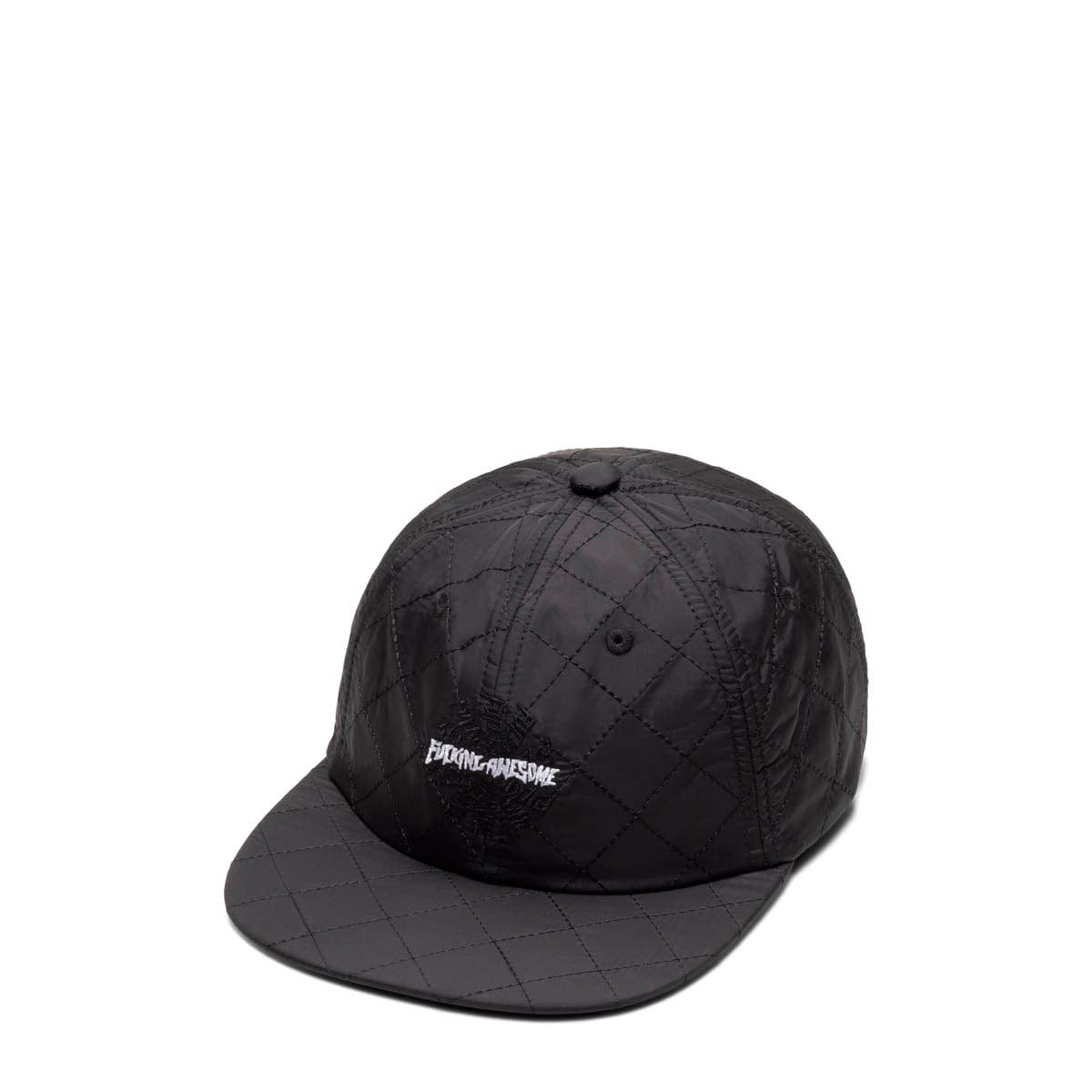 Fucking Awesome Headwear BLACK / O/S QUILTED SPIRAL 6 PANEL STRAPBACK