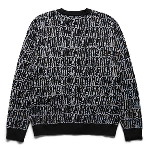 STRETCHED STAMP CARDIGAN BLACK/WHITE | Bodega