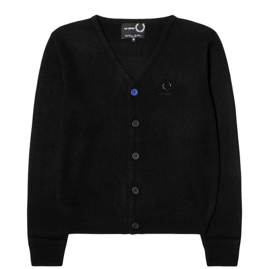 Fred Perry Knitwear x Raf Simons CONTRAST BUTTON CARDIGAN