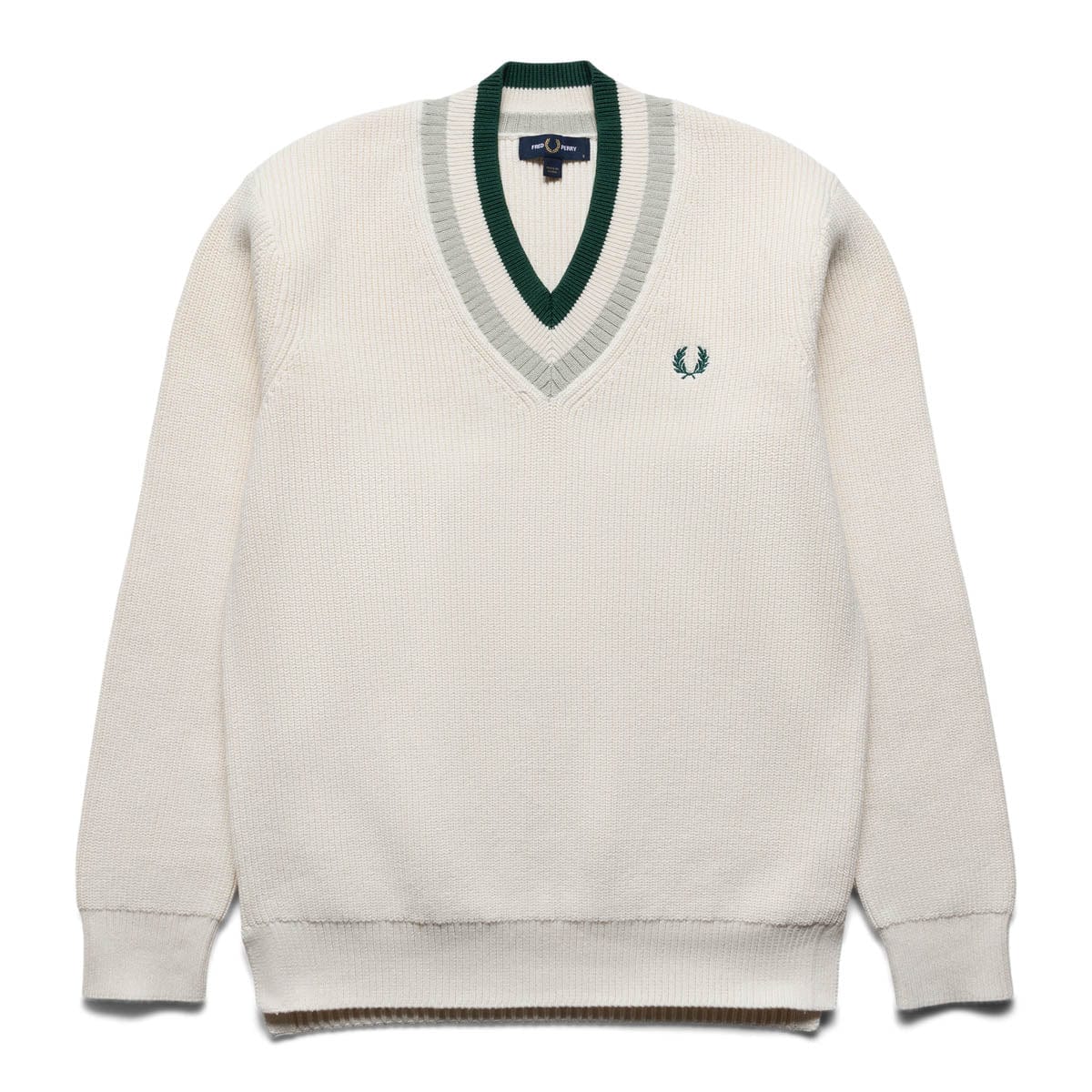 Fred Perry Knitwear STRIPED V-NECK JUMPER