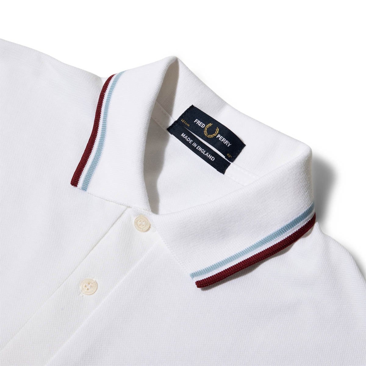 Fred perry on sale white ice maroon