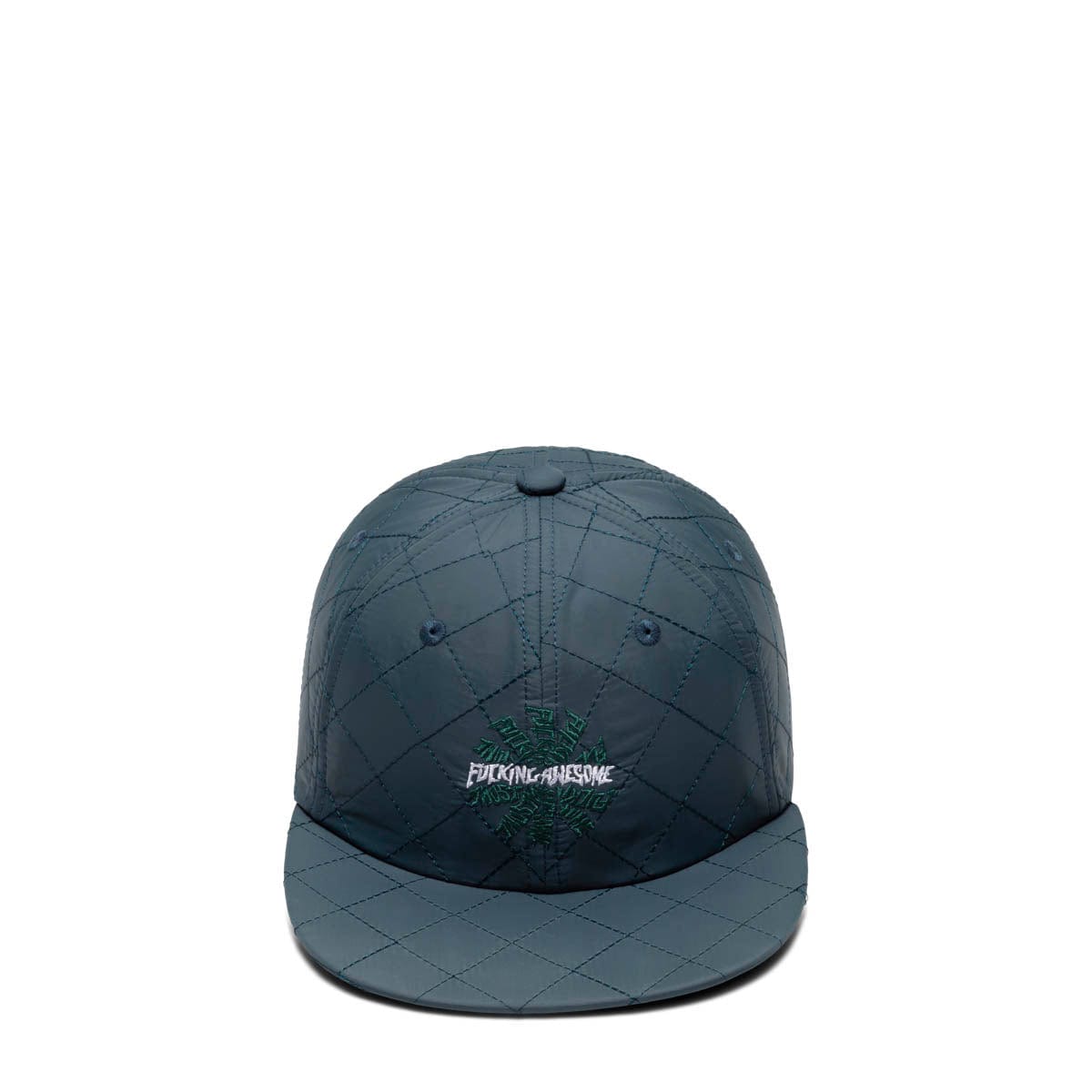 FUCKING AWESOME Headwear TEAL / O/S QUILTED SPIRAL 6 PANEL STRAPBACK