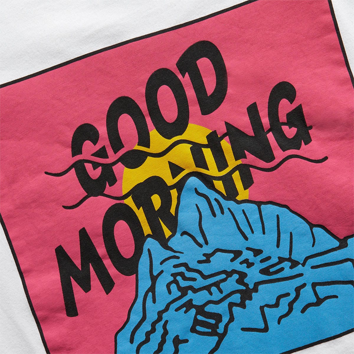 GOOD MORNING MOUNTAIN SS TEE (FERGADELIC) WHITE | Bodega