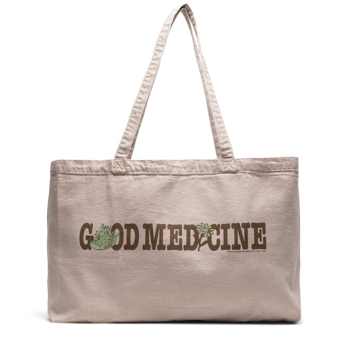 Good Morning Tapes Bags SAND / O/S GOOD MEDICINE CANVAS TOTE BAG