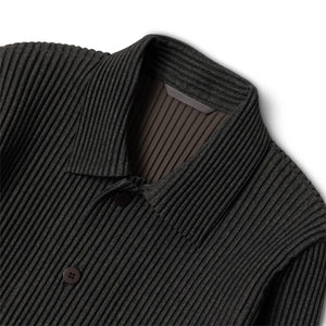 Homme Plissé Issey Miyake: Ecru Polo Pleated Shirt, Men's Designer Clothes