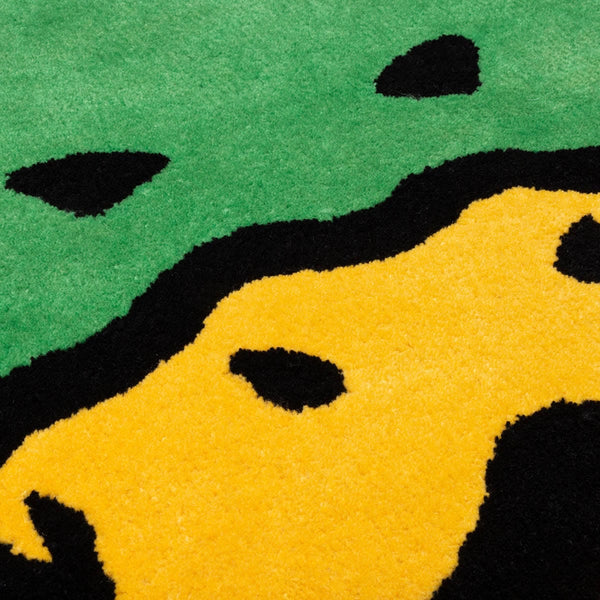 DUCK FACE RUG SMALL GREEN | Bodega