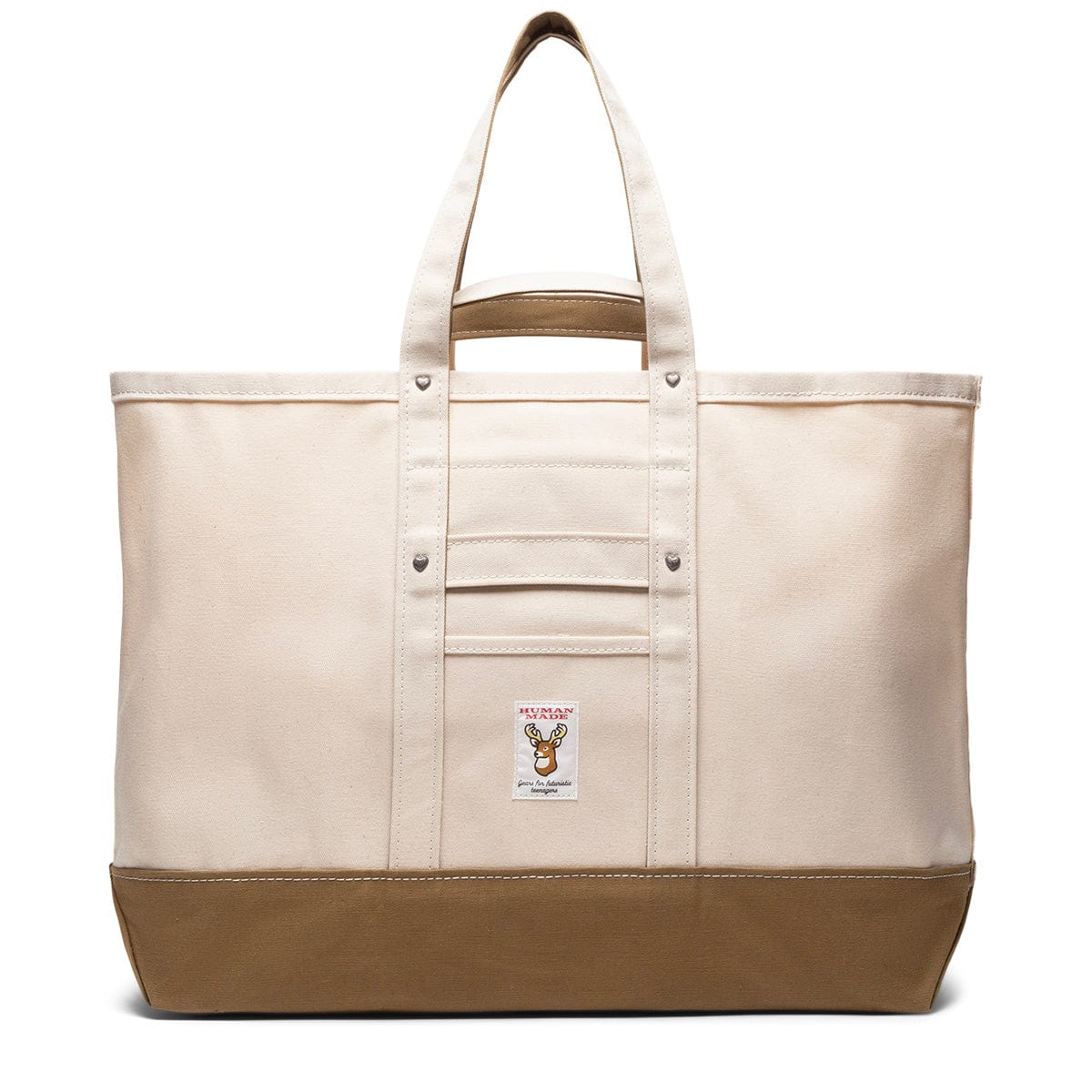 Human Made Bags BEIGE / O/S HEAVY CANVAS LARGE TOTE BAG